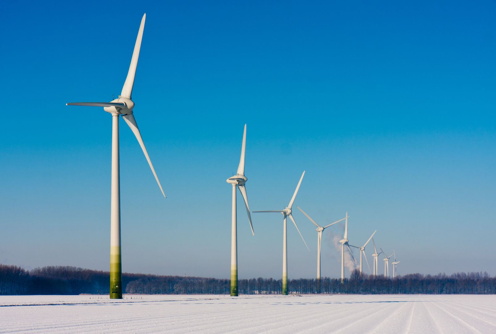 Windkraftanlagen im Januar