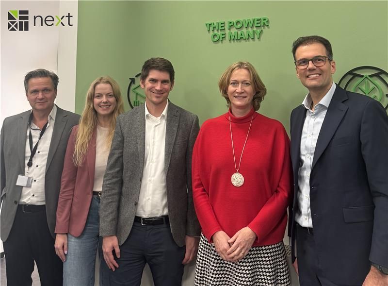 Besuch Kerstin Andreae BDEW NExt Kraftwerke CEO Marc Ruehs