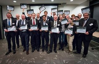 Representatives from Next Kraftwerke and other awardees of the Global Cleantech 100 award.
